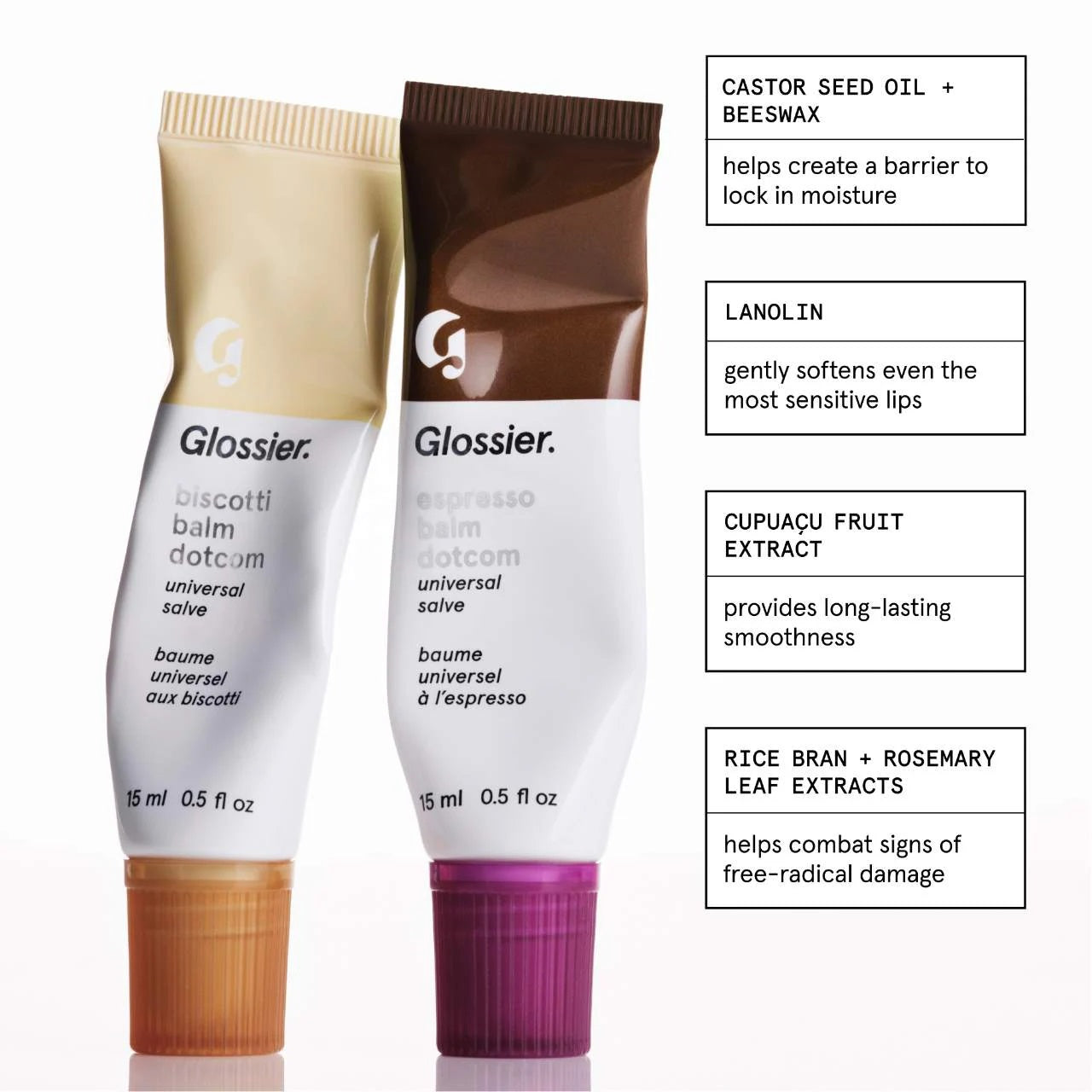 Glossier Limited Edition Biscotti and Espresso Balm Dotcom Duo Set in Biscotti and Espresso