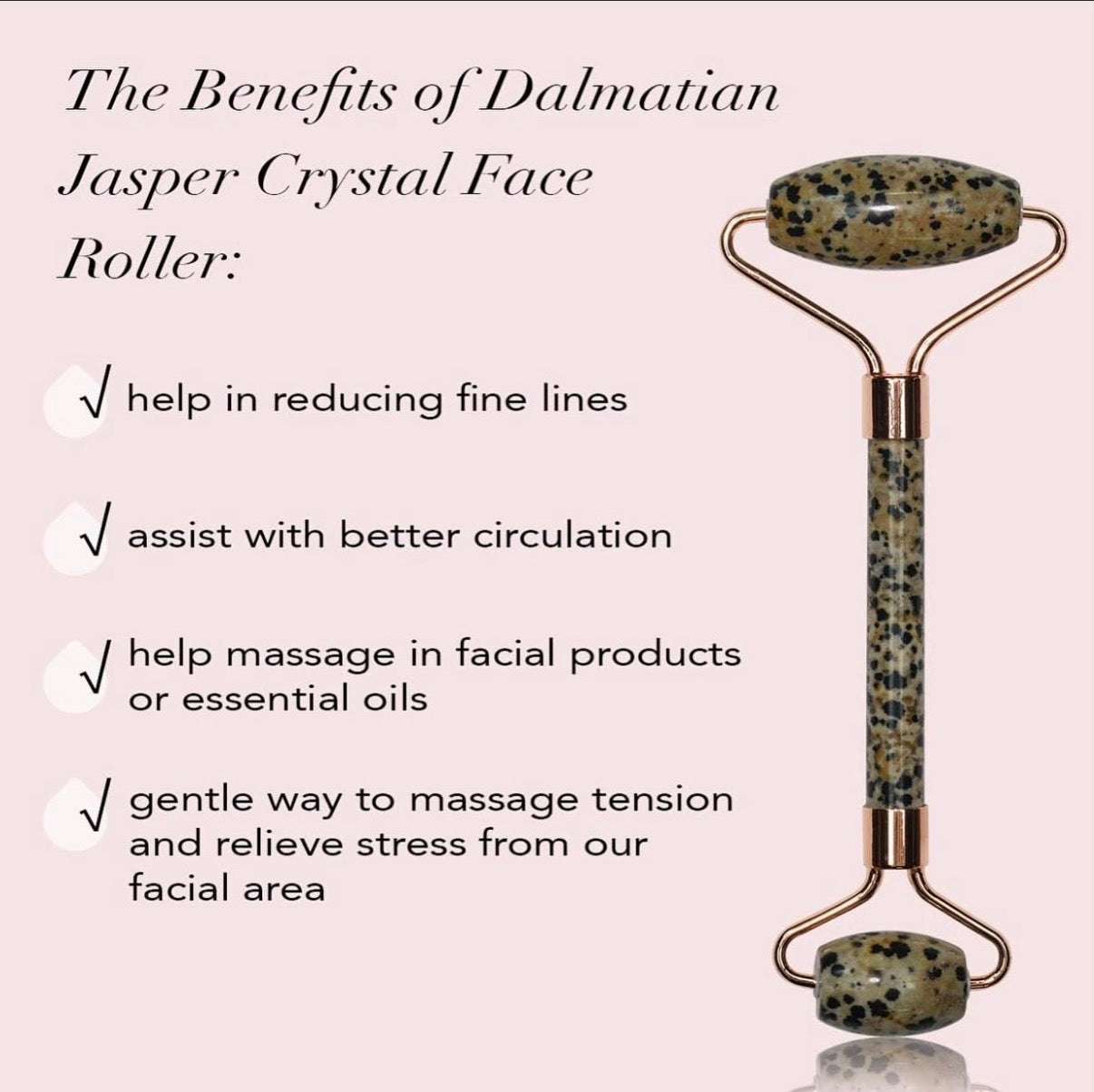 Kitsch Crystal Facial Roller (Dalmation)