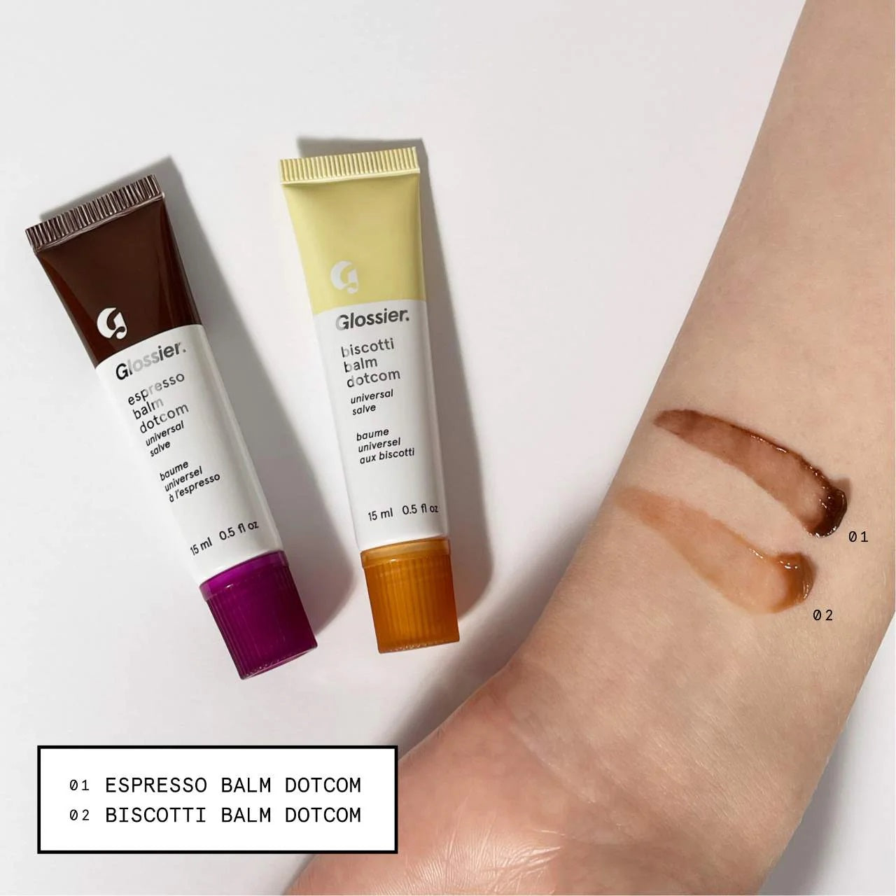 Glossier Limited Edition Biscotti and Espresso Balm Dotcom Duo Set in Biscotti and Espresso